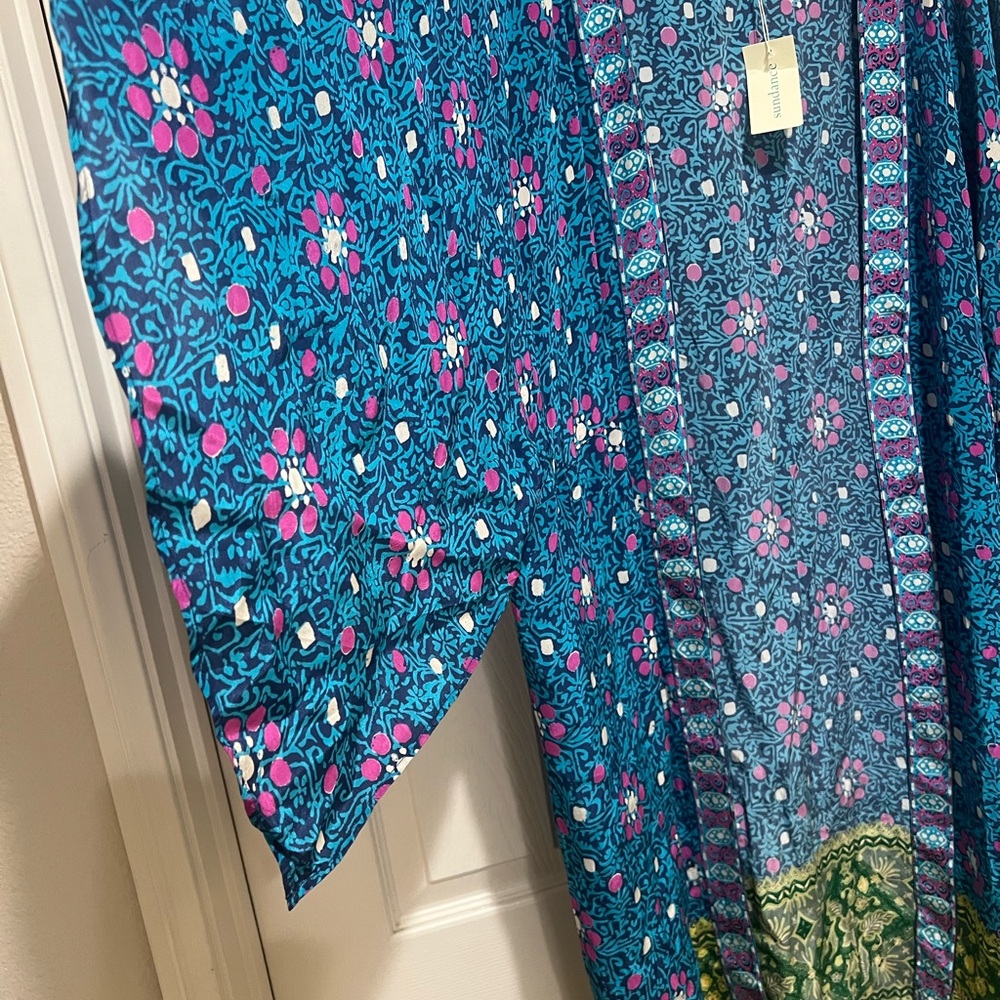 Sundance Teal & Pink Floral Swim Coverup - Picture 10 of 12
